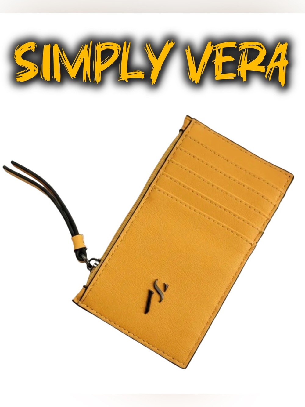 Simply Vera Vera Wang Yellow Snake Print Card Holder